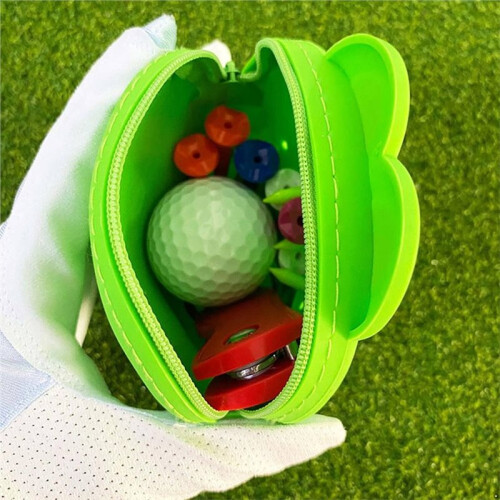 Accessory Bag: Cartoon Silicone Frog, Holds Tees, Divot Tool & 2