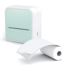Portable Thermal Printer Printer with Stickers Printer for Notes Journal DIY Kids Gift Green