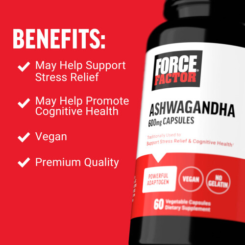Force Factor, Ashwagandha , 600 mg , 60 Vegetariska Capsuler 2