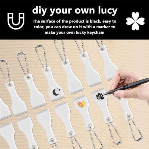 30Pcs White Plastic Scratch Ticket Scratcher Tool Card Scraper Scratch Off Tool Keyring Ticket Scratcher for Label,Film