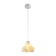 PVC Shade Living Room Stairs Chandelier Wave Design Ceiling Chandelier for Bedroom Kitchen Island Living Room E