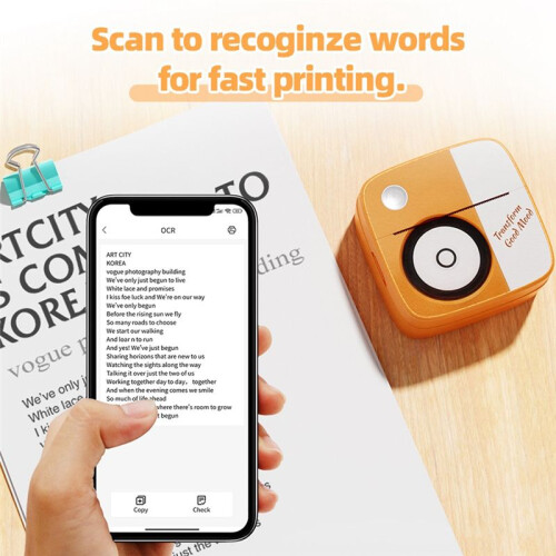 Pocket Printer  Portable Label Printer for Labeling Jars Bins Organizing Office USB Rechargeable Easy to Use 2
