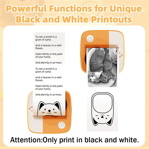 Pocket Printer  Portable Label Printer for Labeling Jars Bins Organizing Office USB Rechargeable Easy to Use