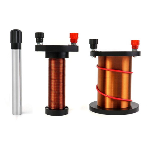 Demonstration Induction Coil with Primary Coil, Secondary Coil and Cylindrical Magnet for Physics Teaching 1