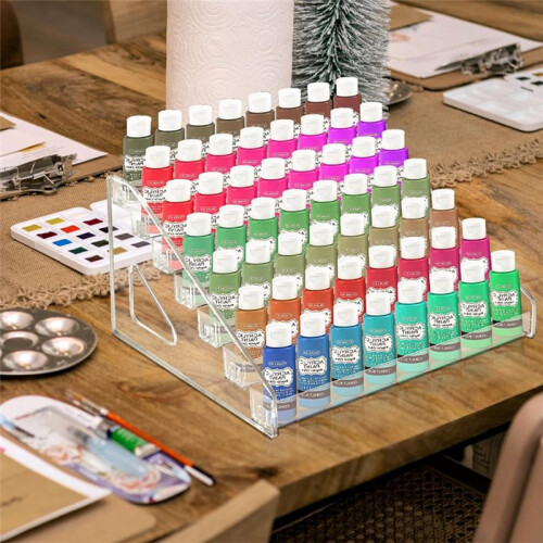 Transparent Paint Storage Box, Miniature Paint Rack 7-Layer Paint Storage Rack,  Paint Storage Rack