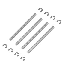 1x Differential Locker Spool Diff Lock Spool for Slash Rustler & 8Pcs Suspension Pins 44mm with E-Clips