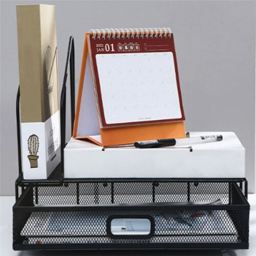 Desk Storage Rack File Drawer File Organizer Student Bookshelf Home Storage Desktop Storage Rack 2