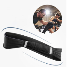 Workout Sweat-Absorbing Headbands for Women Men, Elastic, Soft, Wide Black