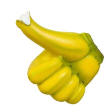 Escultura de Resina con Forma de Plátano y Pulgares Arriba para Decorar el Hogar, Ideal para el Estudio de la Sala de Estar.
