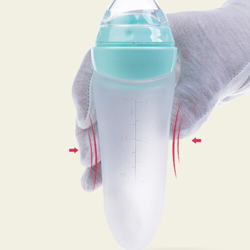 Flacon Silicone Vert Pour Repas Bébé Alimentation 1