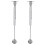 8Pcs Durable Gas Strut Closure Cover Support Pneumatic Rod Silver 2