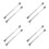 8Pcs Durable Gas Strut Closure Cover Support Pneumatic Rod Silver 4