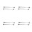 8Pcs Durable Gas Strut Closure Cover Support Pneumatic Rod Silver 6