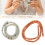 2-Ketten Steinperlen-Set: roter Achat, Amazonit 4x2mm 16