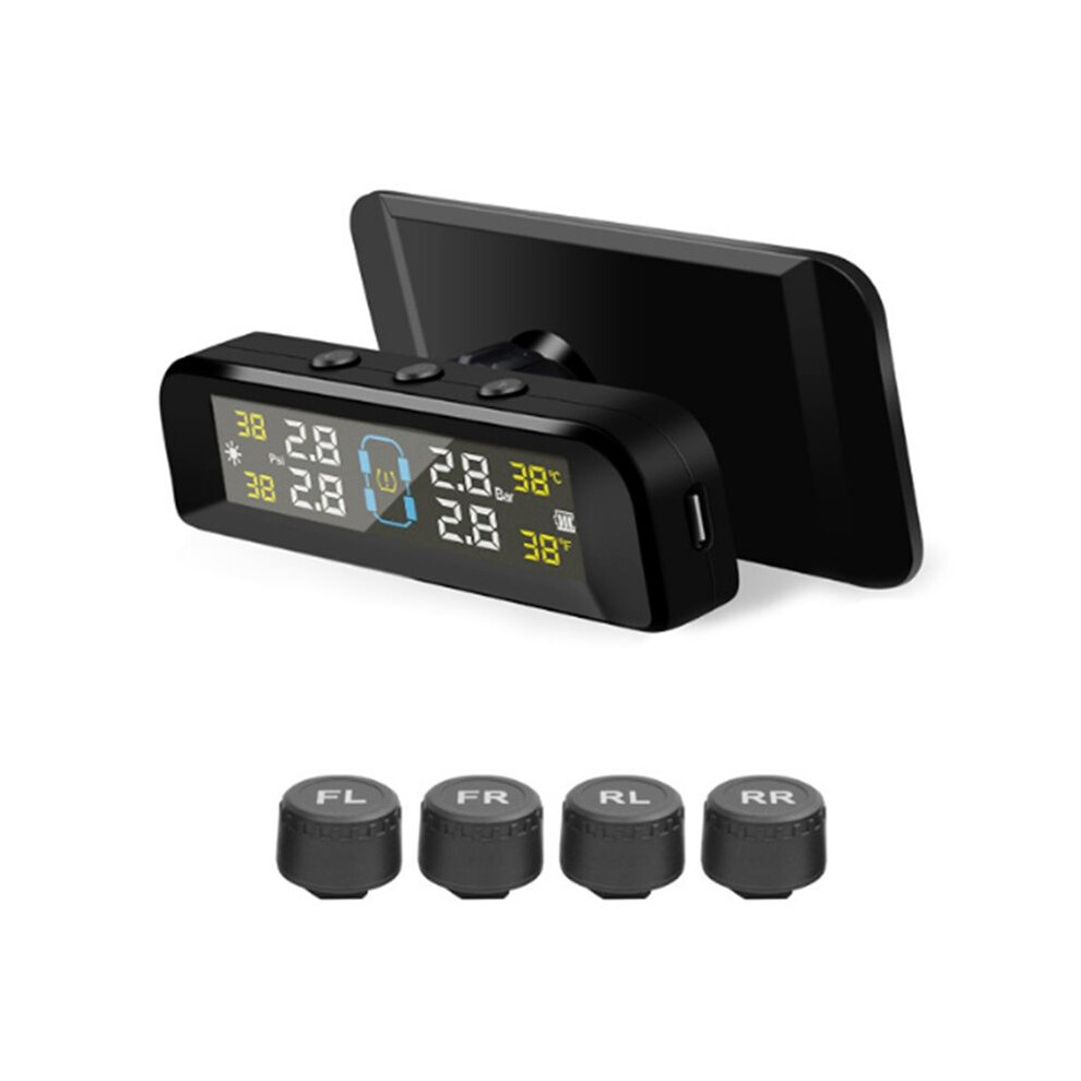 Car Tpms Monitor System Car Tire Pressure Alarm Wireless Solar Power Tpms Wtih External Tire Pressure Sensor 6031515015108