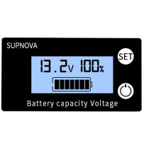 Batterikapacitetsindikator 8V-100V Blysyra Litium LiFePO4 Bil Motorcykel Voltmeter Spänningsmätare 12V 24V 48V 72V A