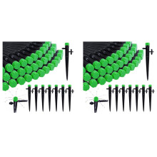 120 Pièces Goutteurs D'Irrigation Réglables à 360 Degrés avec Connecteur Barbelé pour Tube 4/7 MM, Système D'Irrigation à Débit D'Eau