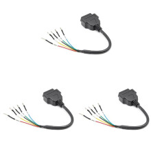 3X 16 Pin OBD OBD2 Female K CAN Jumper Tester Connector Car Diagnostic Extension Cable Cord Pigtail