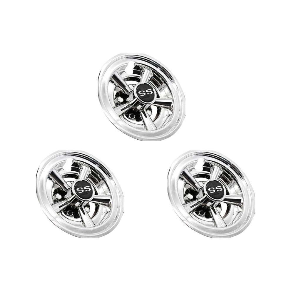 3Pcs 8Inch Ss Cart Wheel Covers, 5 Spoke Design Hub Cap For Carts For Club Car, Ezgo, 6034127407842
