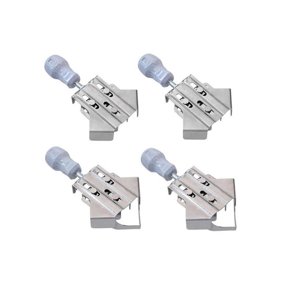 4Pcs Upgraded 90 Degree Fixed Photo Frame Clip Stainless Steel Right Angle Clamp Woodworking Splicing Quick Clip 4711235181940