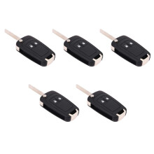 5X 2 Buttons 434MHz with ID46 Chip Car Remote Control Key Fob for Aveo Cruze Orlando HU100 Blade