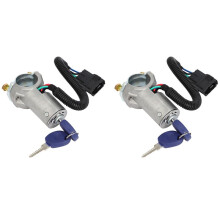 2X Car Ignition Door Lock with 4 Keys for Daily 2006 2007 2008 2009 2010 2011 2012 A2996075 2996076