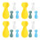 16Pièces Cuillères Silicone Attachable Réutilisables Bébé 10