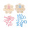 10Ensembles Plaques Bois Bébé Décor Floral Coloré Pour 3