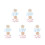 10Ensembles Plaques Bois Bébé Décor Floral Coloré Pour 7