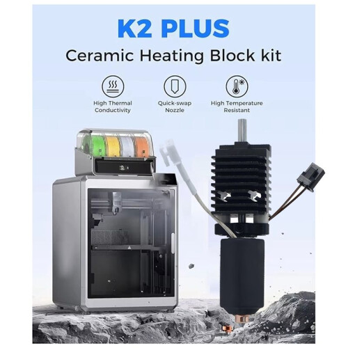 For Reality   Ceramic Heating Block Kit Quick-Swap Nozzle 350C High Temperature 3D Printer Accessories for K2P 2