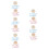 10Ensembles Plaques Bois Bébé Décor Floral Coloré Pour 10