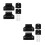 2Ensembles Accessoires Extensions Silicone Noir Bébé Maison 10