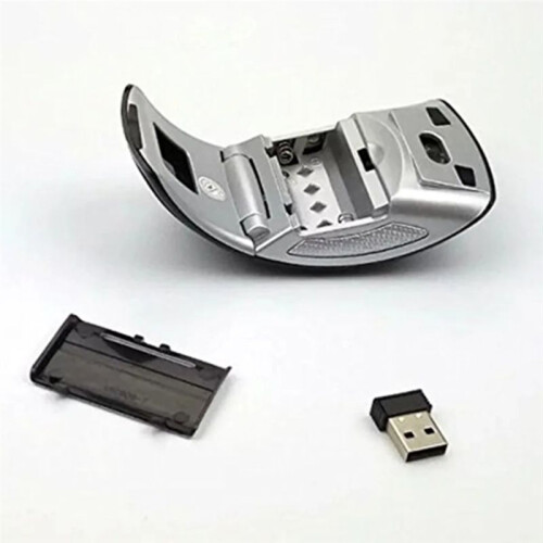 Arc 2.4G Wireless Folding Mouse Cordless Mice USB Foldable Receivers Games Computer Laptop Accessory Black 2