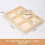 Desktop Wooden Storage Rectangular 3 Grid Box Office and Kindergarten Stationery Storage Grid Multi-Grid Square 3 Grids 3