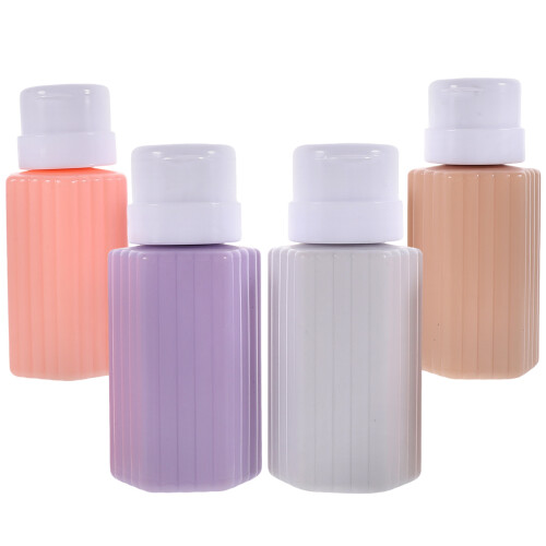 8Pcs Plastic Pump Bottles Refillable Liquid Dispensers Assorted Colors 1