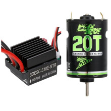 320A ESC + 540 Brushed Motor pour 1/10 RC Car Axial SCX10 90046 TRX4 D90 HSP HPI Redcat, 20T