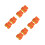 8Pcs Mini Doll Construction Safety Vests Orange Fabric DIY Play Set 4