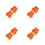 8Pcs Mini Doll Construction Safety Vests Orange Fabric DIY Play Set 7