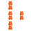 8Pcs Mini Doll Construction Safety Vests Orange Fabric DIY Play Set 9