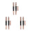 6Pièces Pinceaux Double-Embout Silicone Noir Capuchon 4