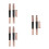 6Pièces Pinceaux Double-Embout Silicone Noir Capuchon 6
