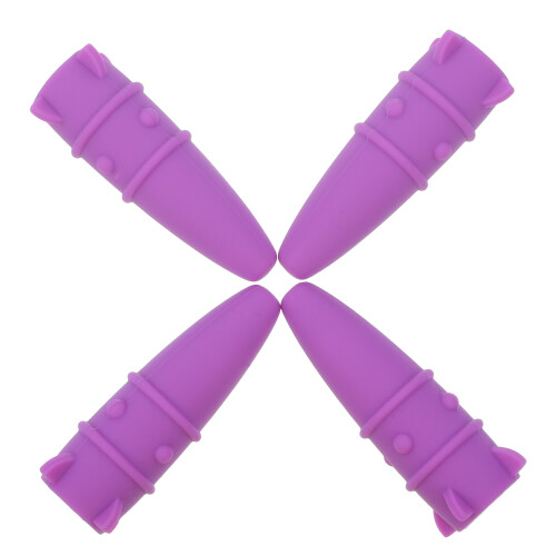 8Pièces Protège-Pointe Crayon Silicone Violet, Décor Sensoriel 1