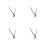 4Pièces Kit Taille Bonsai Acier Outils Jardinage Branches 5