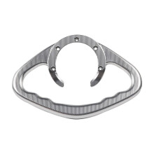 Motorrad Hinten Beifahrer Gas Tank Bar Kraftstofftank Armlehne Haltegriff Lenker Handgriff für  200 125 390 (Silber)