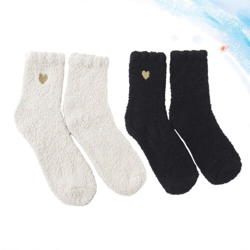 4Paires Amour -Mollet Coton Hiver Coloré 2