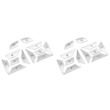 24x Adesivos de BotãO de Volante de Carro GuarniçãO de Capa para um B C e ML GL CLA GLA GLK SL SLK Classe W176 W212 W204