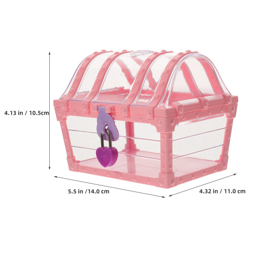 2Pièces Plastique Rose Boîte Sécurisée 1
