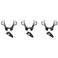 3X for  Ranger Everest Endeavor 2015+ Carbon Fiber Steering Wheel & Gear Shift Cover Trim Frame Decorator