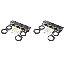 2X Motorcycle Carburetor Synchronizer Vacuum Gauges Tool Carb Vacuum Gauge Balancer for // Black