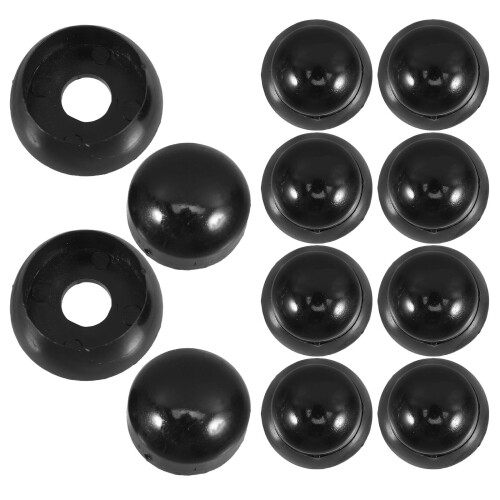 40Pcs Easy Install Plastic Nut Covers for Playground Safety Black 2